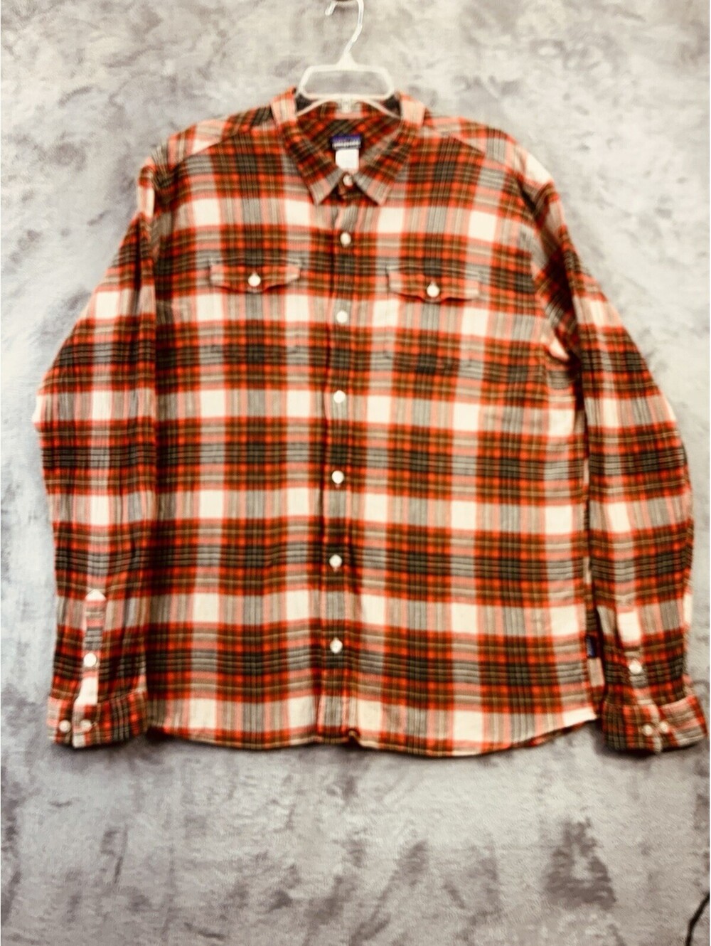 Patagonia Organic Cotton Fjord Flannel Plaid Lightweight Long Sleeve Shirt XL